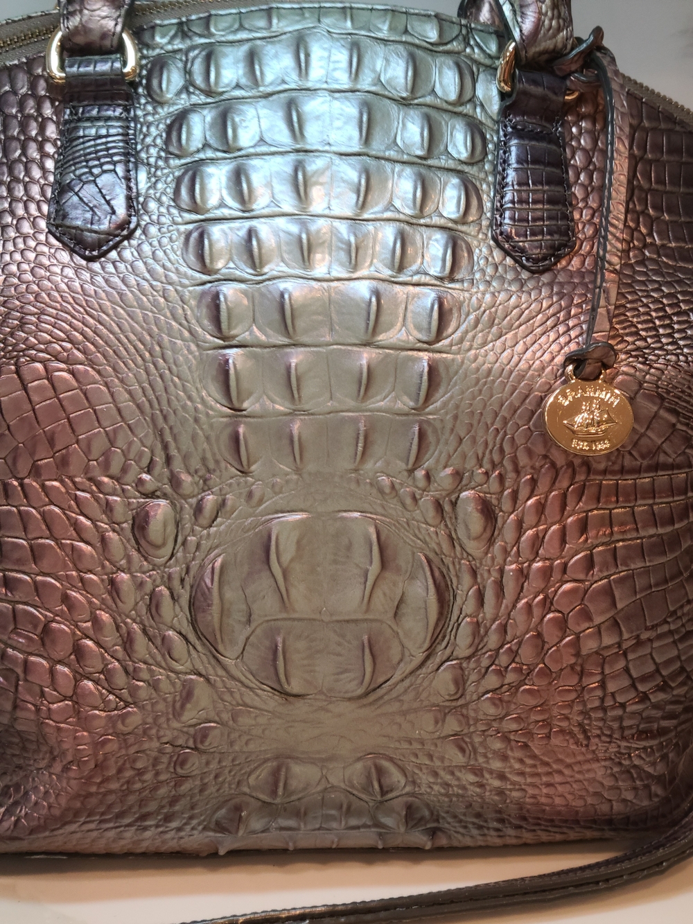Brahmin Set Smoky Quartz Large Duxbury & Kayla Clutch With Tassel - Picture 7 of 13